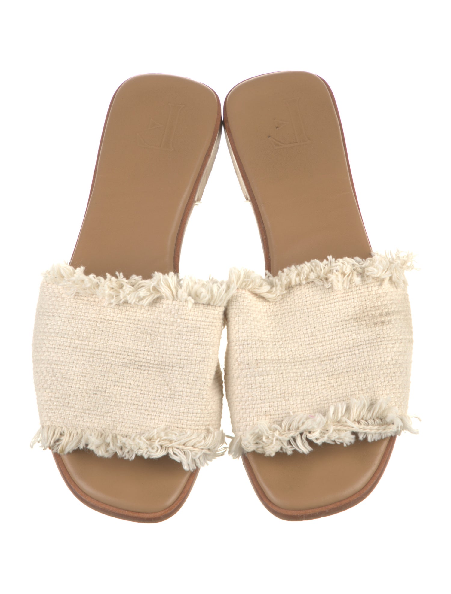 Flattered Canvas Raw-Edge Trim Slides